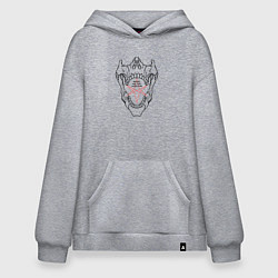 Толстовка-худи оверсайз Bring Me the Horizon - logo, цвет: меланж