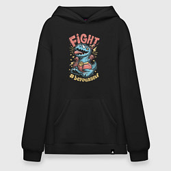Толстовка-худи оверсайз Fight Dark, цвет: черный