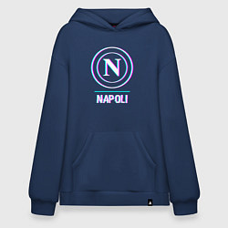 Худи оверсайз Napoli FC в стиле glitch