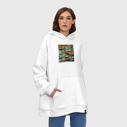 Толстовка-худи оверсайз 2004, цвет: белый — фото 2