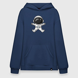 Толстовка-худи оверсайз Spaceman rock, цвет: тёмно-синий