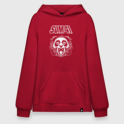 Толстовка-худи оверсайз Sum41 rock panda, цвет: красный