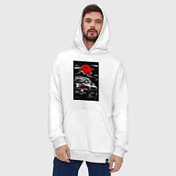Толстовка-худи оверсайз Мазда mx5 miata, цвет: белый — фото 2