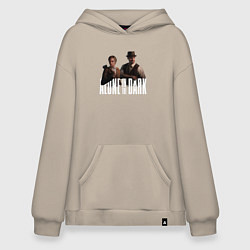 Толстовка-худи оверсайз Alone in the dark - Emily and Edward, цвет: миндальный