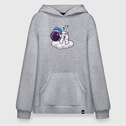 Толстовка-худи оверсайз Сон на облаке, цвет: меланж