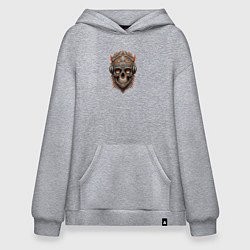 Худи оверсайз Череп с механическим орнаментом