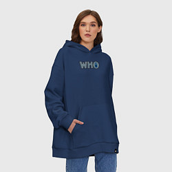 Толстовка-худи оверсайз Tardis who, цвет: тёмно-синий — фото 2