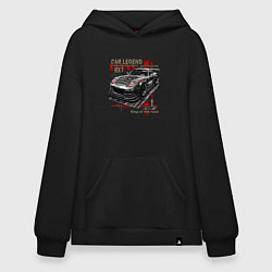 Толстовка-худи оверсайз Rx7 Twin turbo, цвет: черный