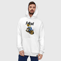 Толстовка-худи оверсайз Vault bomb rider, цвет: белый — фото 2