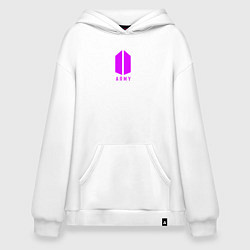 Толстовка-худи оверсайз BTS - Army, цвет: белый