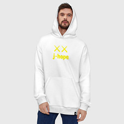 Толстовка-худи оверсайз BTS j-hope, цвет: белый — фото 2