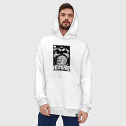 Толстовка-худи оверсайз Горячие головы, цвет: белый — фото 2