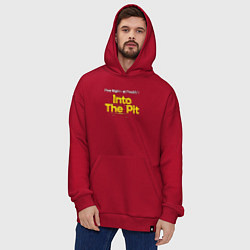 Толстовка-худи оверсайз Five nights at Freddys into the pit, цвет: красный — фото 2