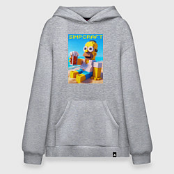 Худи оверсайз Minecraft and Simpsons collaboration - ai art