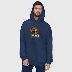 Толстовка-худи оверсайз Fighter MMA, цвет: тёмно-синий — фото 2