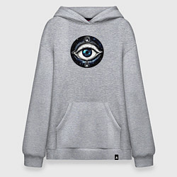 Толстовка-худи оверсайз Око вселенной, цвет: меланж