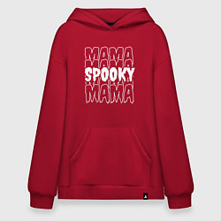Толстовка-худи оверсайз Spooky mommy, цвет: красный