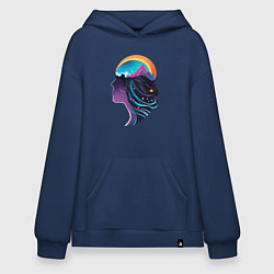 Худи оверсайз Космос девушка силует