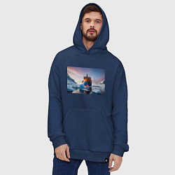 Толстовка-худи оверсайз Северный морской путь, цвет: тёмно-синий — фото 2