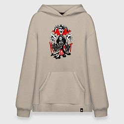 Толстовка-худи оверсайз Король и шут - пень, цвет: миндальный