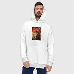 Толстовка-худи оверсайз Муфаса, цвет: белый — фото 2