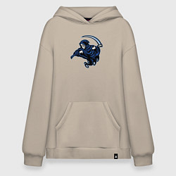 Толстовка-худи оверсайз Death mood, цвет: миндальный