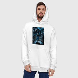 Толстовка-худи оверсайз Готичная Алиса в стране чудес, цвет: белый — фото 2