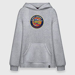 Толстовка-худи оверсайз Skull skaters, цвет: меланж