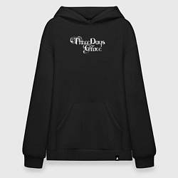 Толстовка-худи оверсайз Three Days Grace - logo, цвет: черный