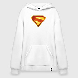 Толстовка-худи оверсайз Супермен Джеймса Ганна лого, цвет: белый