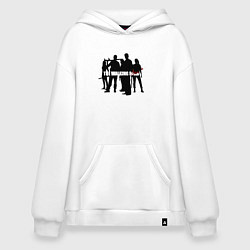 Толстовка-худи оверсайз Ходячие герои фильтр gamma, цвет: белый