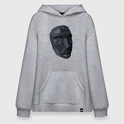 Толстовка-худи оверсайз Boss mask, цвет: меланж