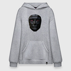 Толстовка-худи оверсайз Маска босса, цвет: меланж