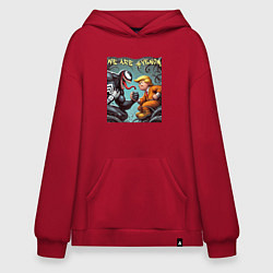 Худи оверсайз Donald Trump and Venom - ai art fantasy