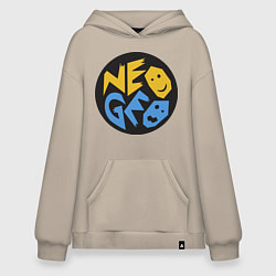 Толстовка-худи оверсайз Neo geo logo, цвет: миндальный