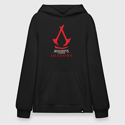 Толстовка-худи оверсайз Assassins Creed Shadows - badge, цвет: черный