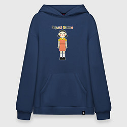 Толстовка-худи оверсайз Doll squid game, цвет: тёмно-синий
