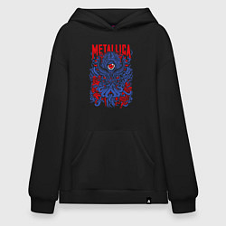Толстовка-худи оверсайз Metallica: octopus, цвет: черный
