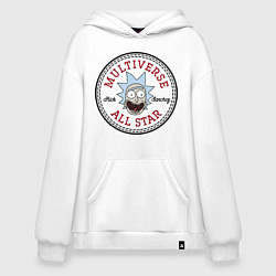 Толстовка-худи оверсайз Нашивка с Риком Санчесом, цвет: белый