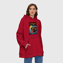 Толстовка-худи оверсайз The Rolling Stones - the beginning, цвет: красный — фото 2