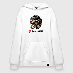 Толстовка-худи оверсайз Mick Jagger - stylization, цвет: белый