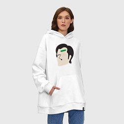 Толстовка-худи оверсайз Разделение Марк, цвет: белый — фото 2