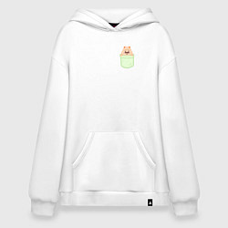 Толстовка-худи оверсайз Han quokka in pocket, цвет: белый