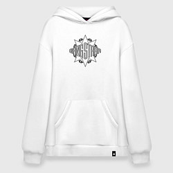 Толстовка-худи оверсайз Gang Starr rap, цвет: белый