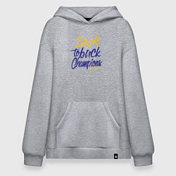 Толстовка-худи оверсайз Golden State back to back, цвет: меланж