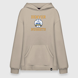 Толстовка-худи оверсайз Денвер Наггетс, цвет: миндальный