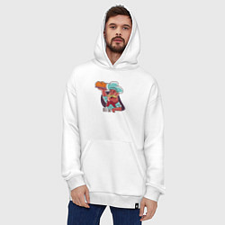 Толстовка-худи оверсайз Лучший шеф, цвет: белый — фото 2