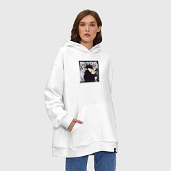 Толстовка-худи оверсайз Мегуми магическая битва, цвет: белый — фото 2