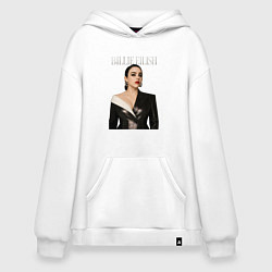 Толстовка-худи оверсайз Билли Айлиш в черном костюме, цвет: белый