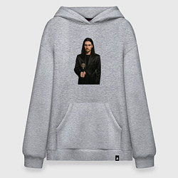 Толстовка-худи оверсайз Bones с тростью, цвет: меланж